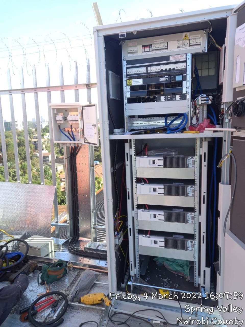 Rooftop telecom cabinet — Spring Valley, Nairobi County